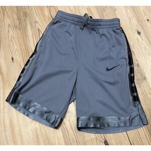 Nike Boys' Dri-FIT Elite Gray Stripe Basketball Shorts Size XL